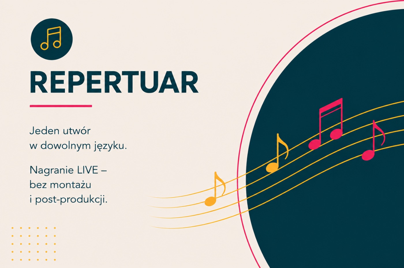 „Między Nutami” — III Ogólnopolski Festiwal Piosenki Online — plansza 4 z 6