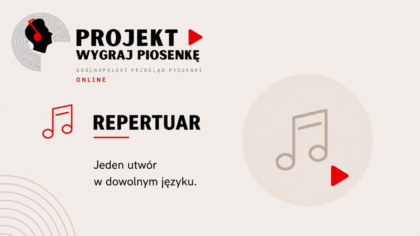 Projekt „Wygraj Piosenkę” — Ogólnopolski Przegląd Piosenki Online — plansza 5 z 6
