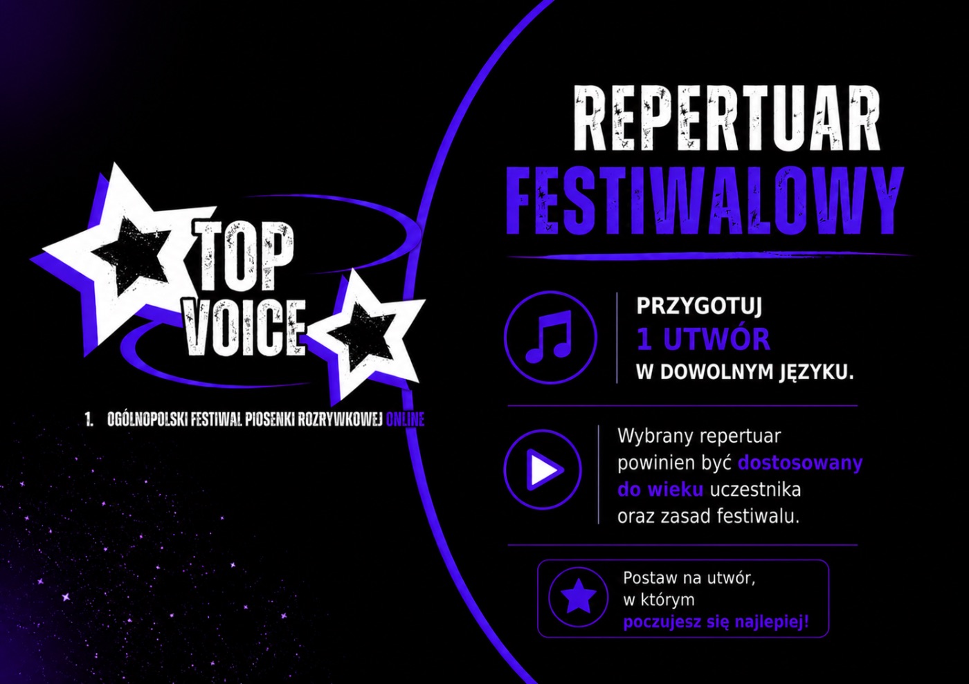 „TOP VOICE” — I Ogólnopolski Festiwal Piosenki Rozrywkowej — plansza 5 z 6