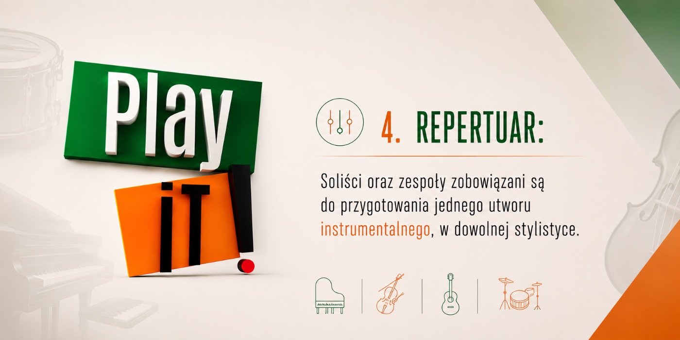„PLAY IT!” — 2. Ogólnopolski Festiwal Instrumentalny Online — plansza 4 z 5